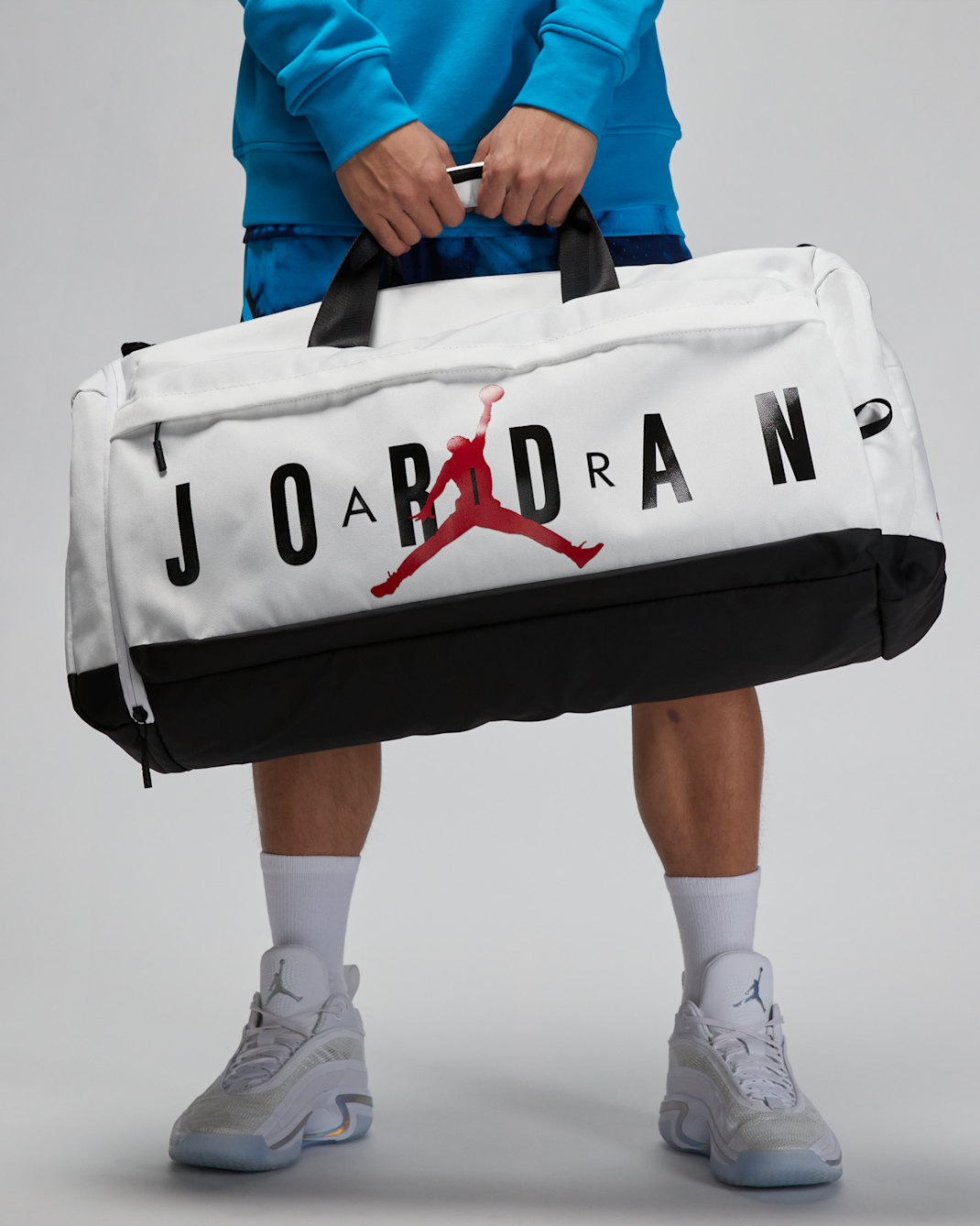 Maleta de entrenamiento (grande, 69L) Air Jordan Velocity - Blanco