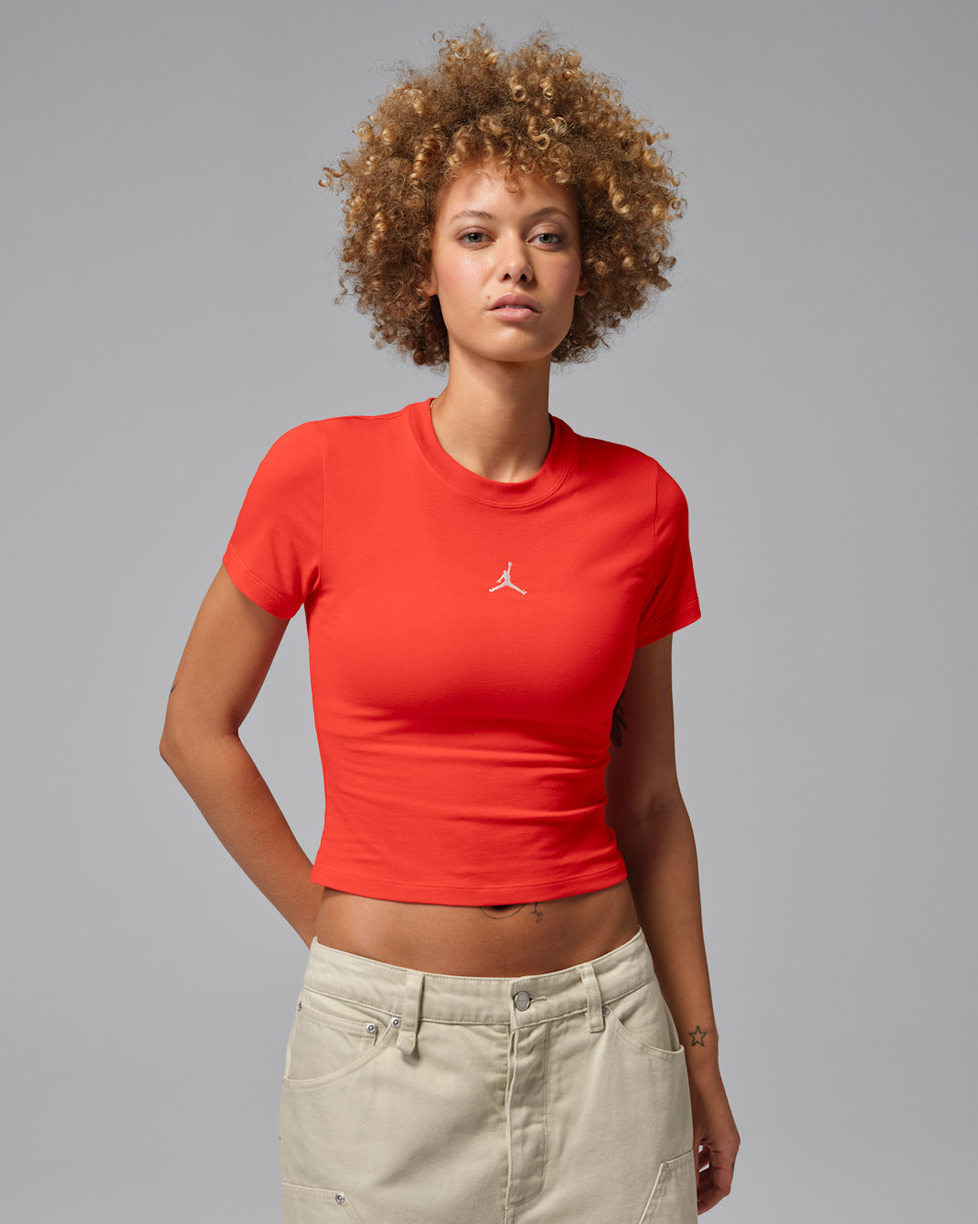 Jordan Essentials Women's T-Shirt - Chile Red/White
