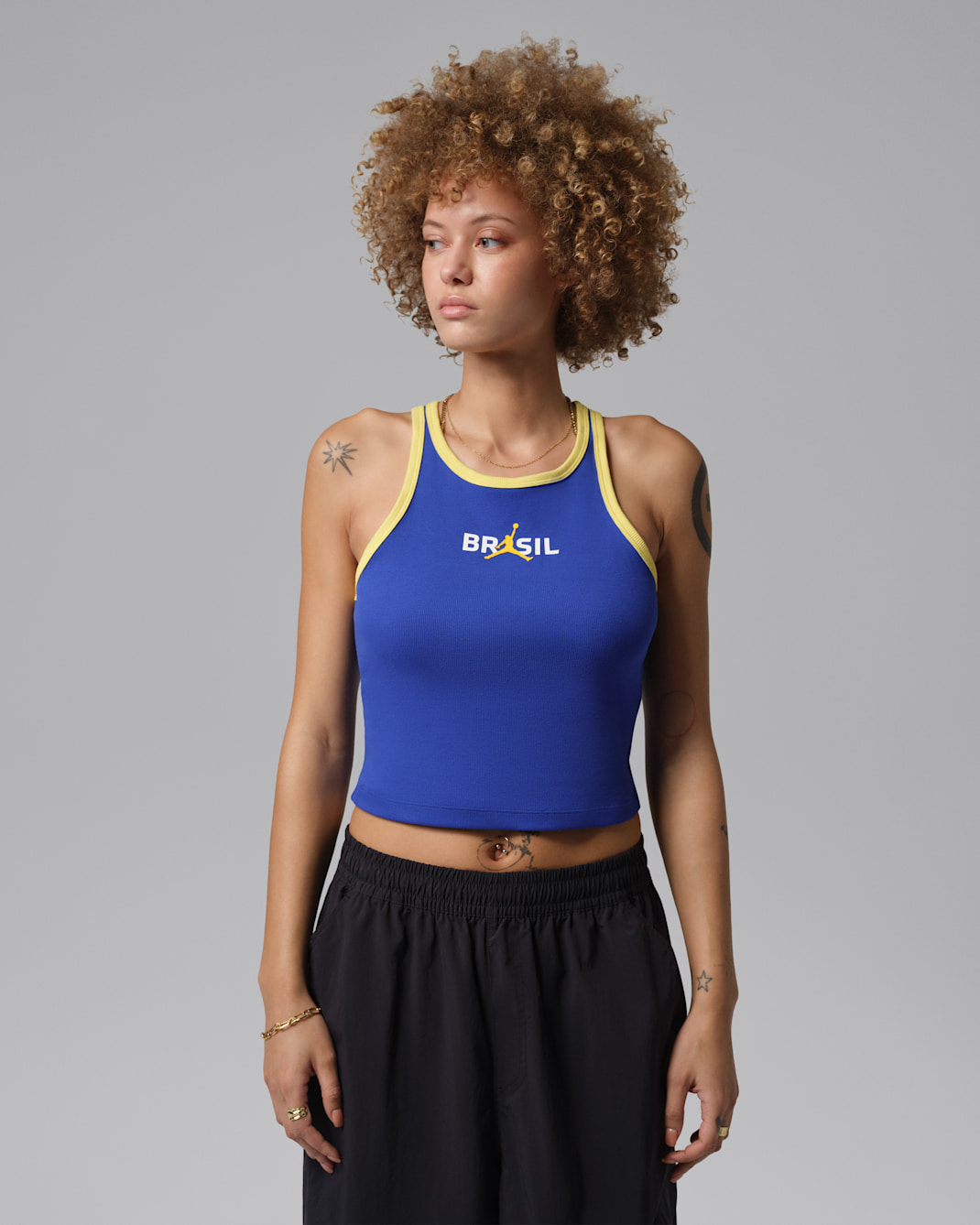 Jordan Women's Sleeveless Tank Top - Old Royal/Yellow Pulse