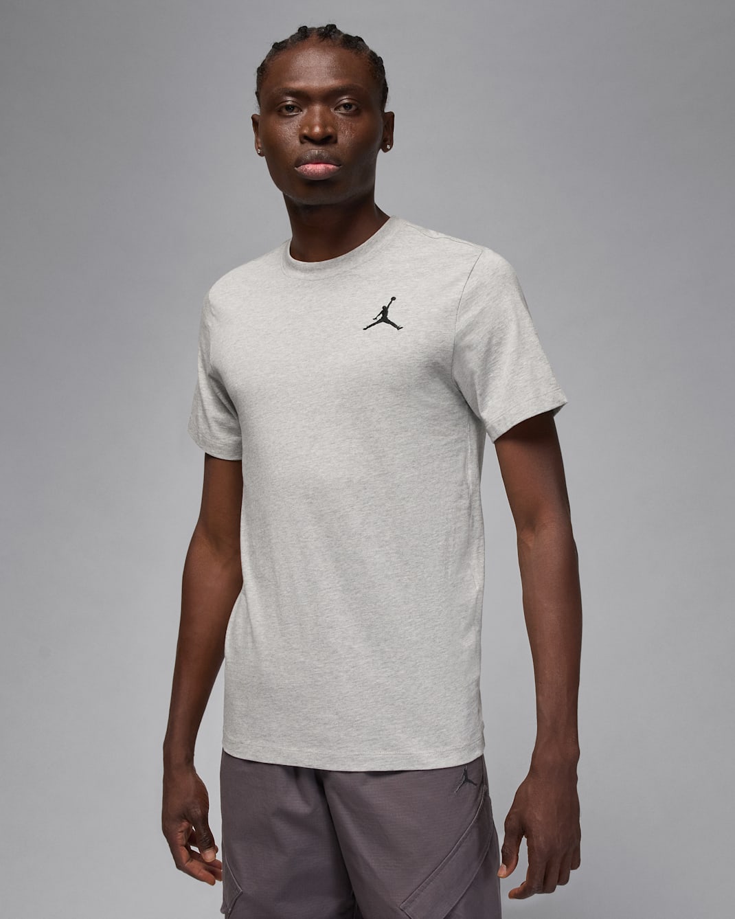 T-shirt Jordan Jumpman para homem - Cinzento Heather/Preto