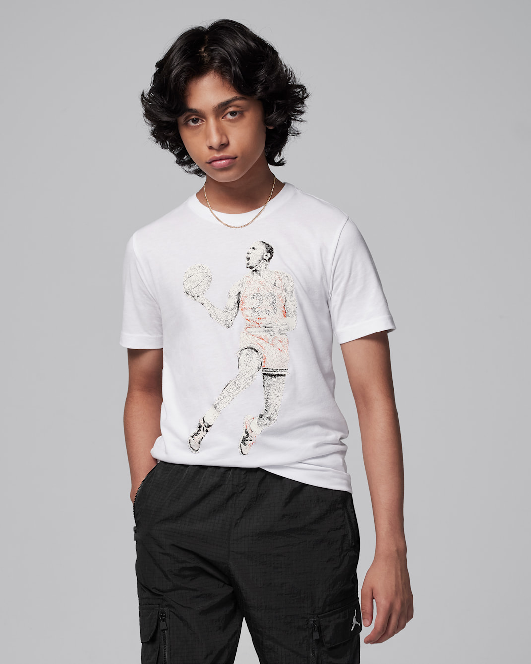 Air Jordan Big Kids' Dots Graphic T-Shirt - White