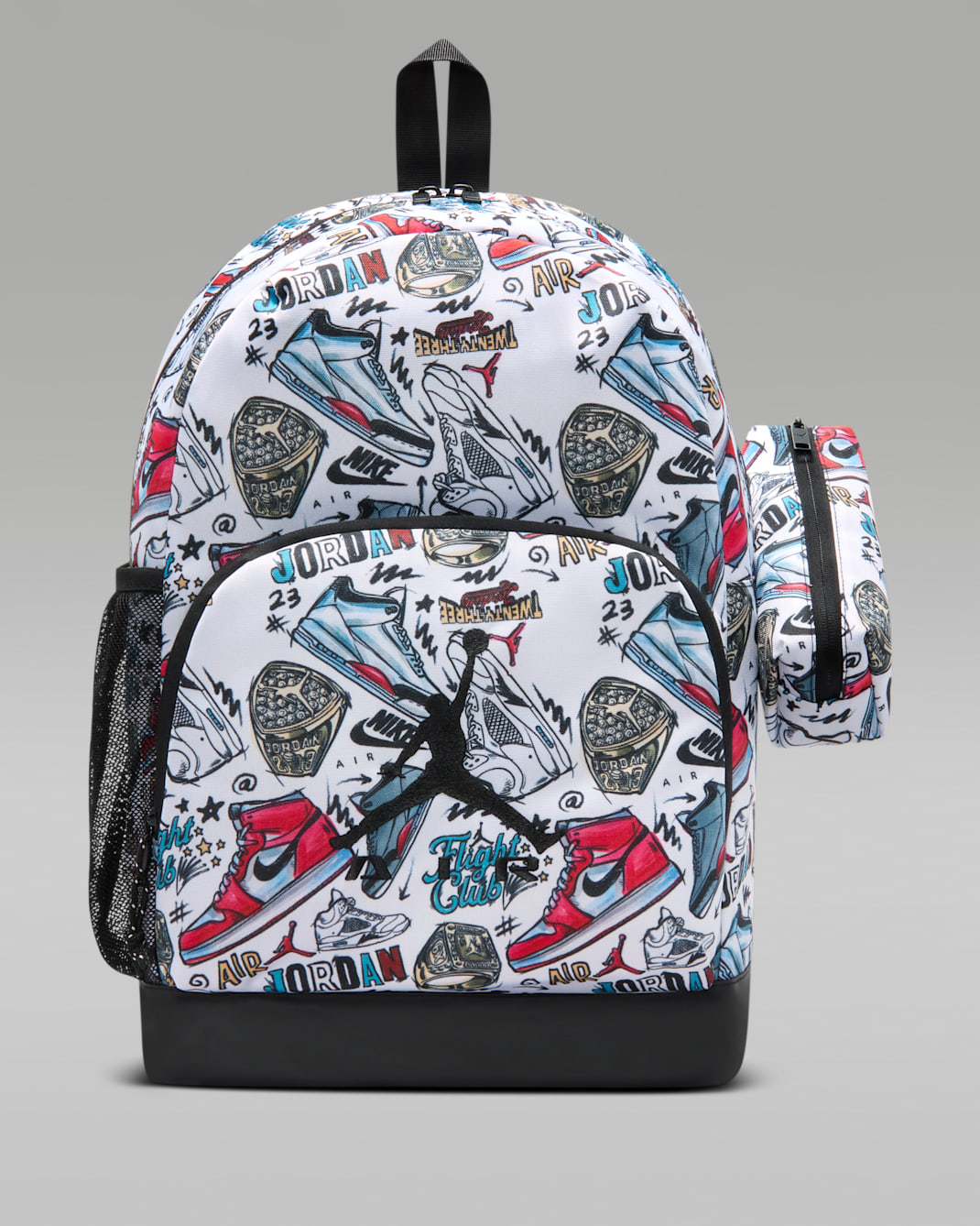 Jordan Big Kids' Air Raid Backpack (17L) - White/Gym Red