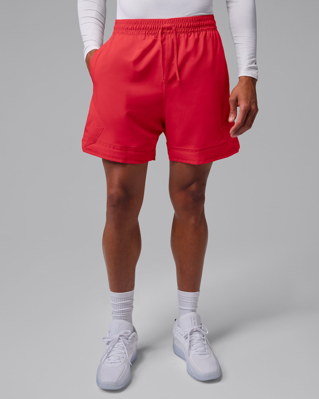 Jordan Sport Men's Dri-FIT Woven Diamond Shorts - University Red/University Red