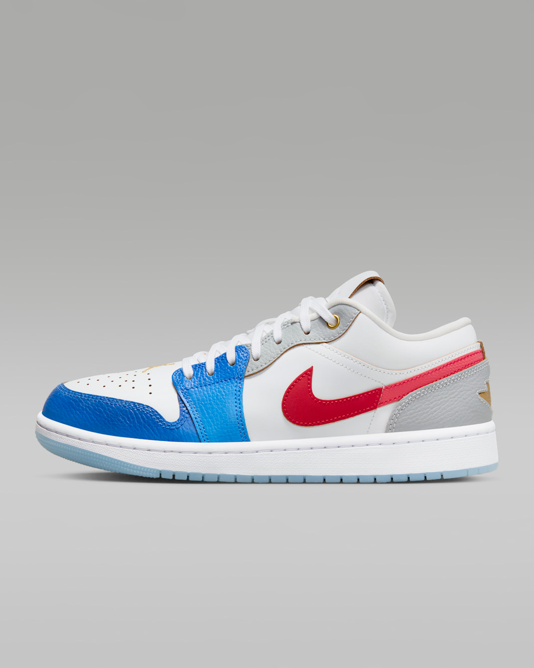Air Jordan 1 Low SE Men's Shoes - White/Game Royal/Ice Blue/University Red