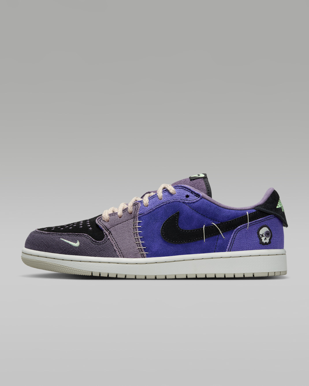 Air Jordan 1 Retro Low Men's Shoes - Regency Purple/Black/Dark Raisin/Vapor Green