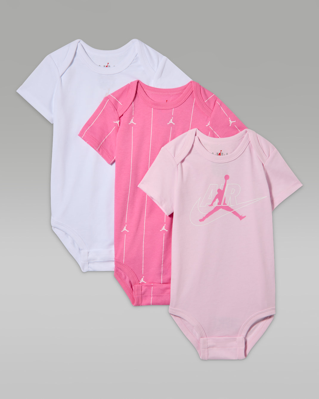 Jordan Baby (6-12M) Jumpman Air Bodysuits (3-Pack) - Pink Foam