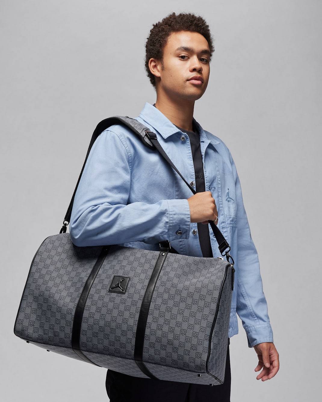 Jordan Monogram Duffle Bag (40L) - Dark Smoke Grey