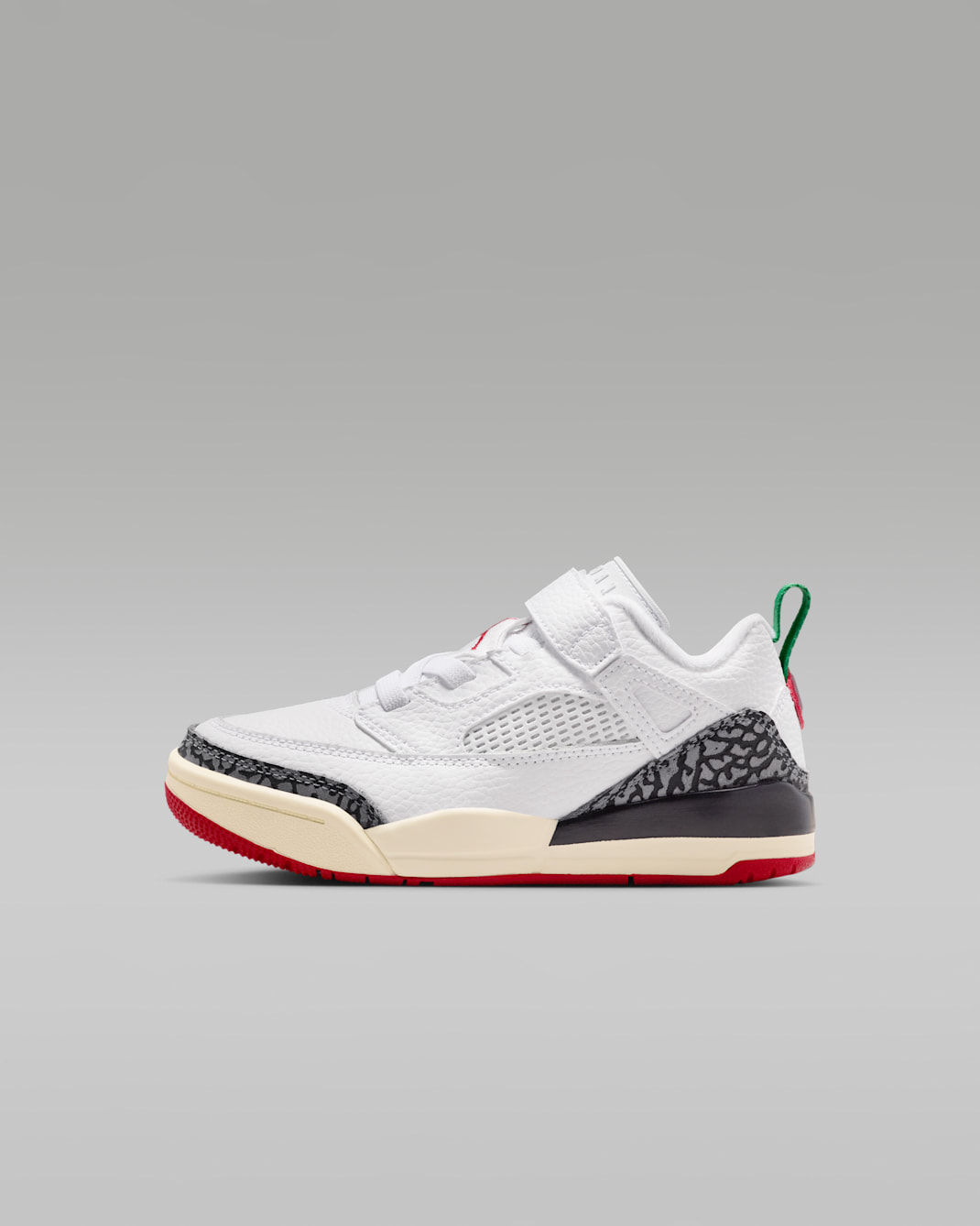 Jordan Spizike Low Little Kids' Shoes - White/Coconut Milk/Black/Varsity Red