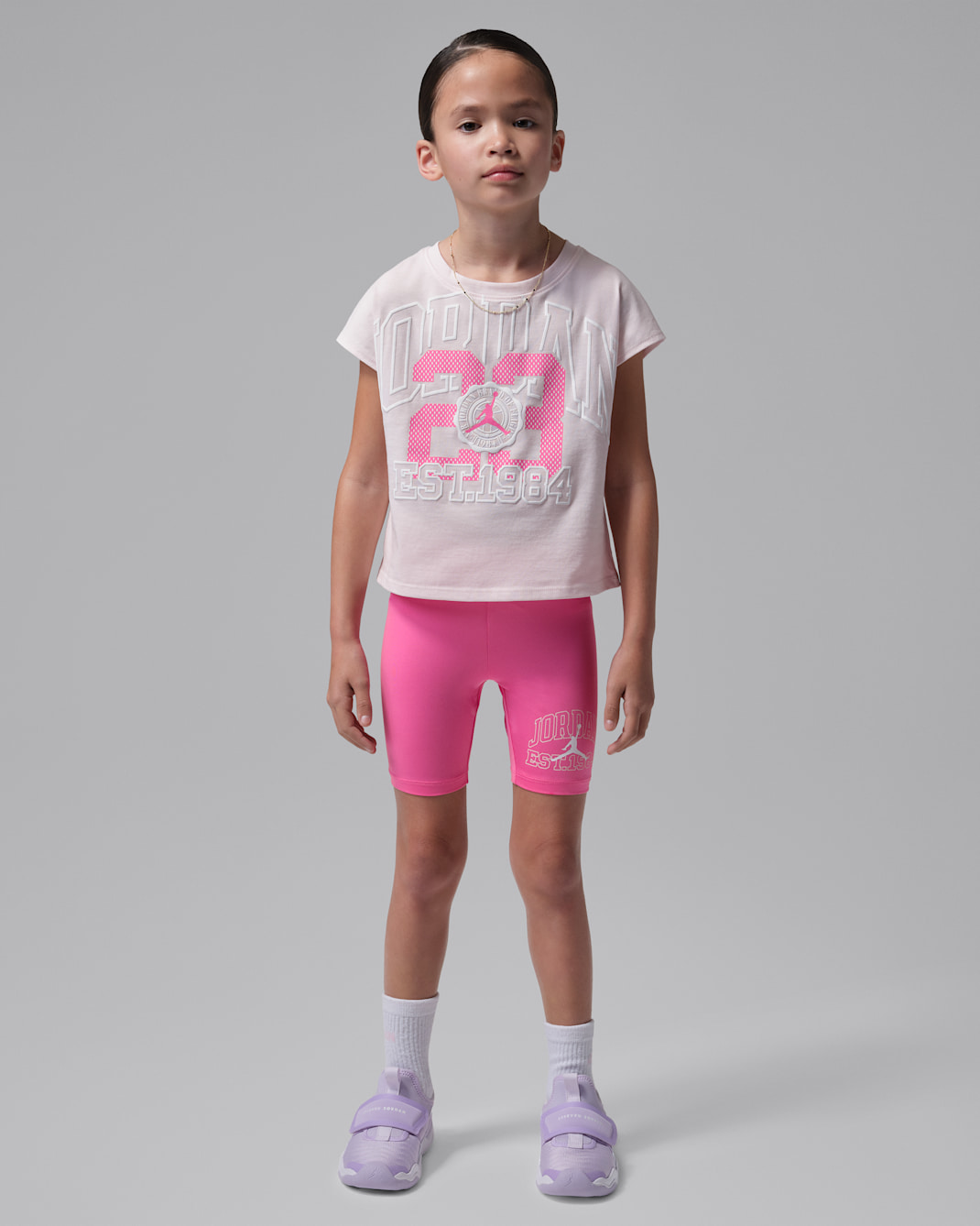 Jordan Little Kids' Boxy T-Shirt and Bike Shorts Set - Pinksicle