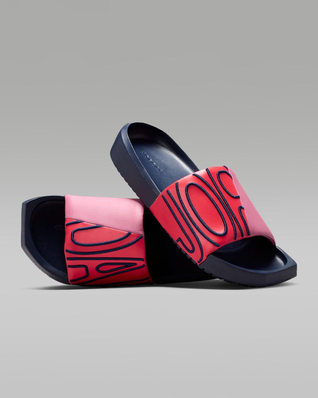 Jordan NOLA Women's Slides - Obsidian/Track Red/Desert Berry
