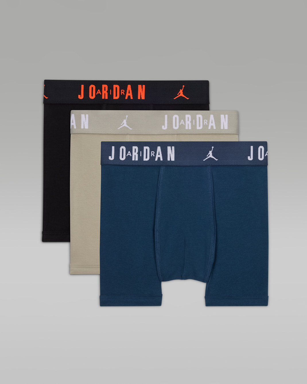 Jordan Big Kids' Flight Cotton Boxer Briefs (3-Pack) - Squadron Blue