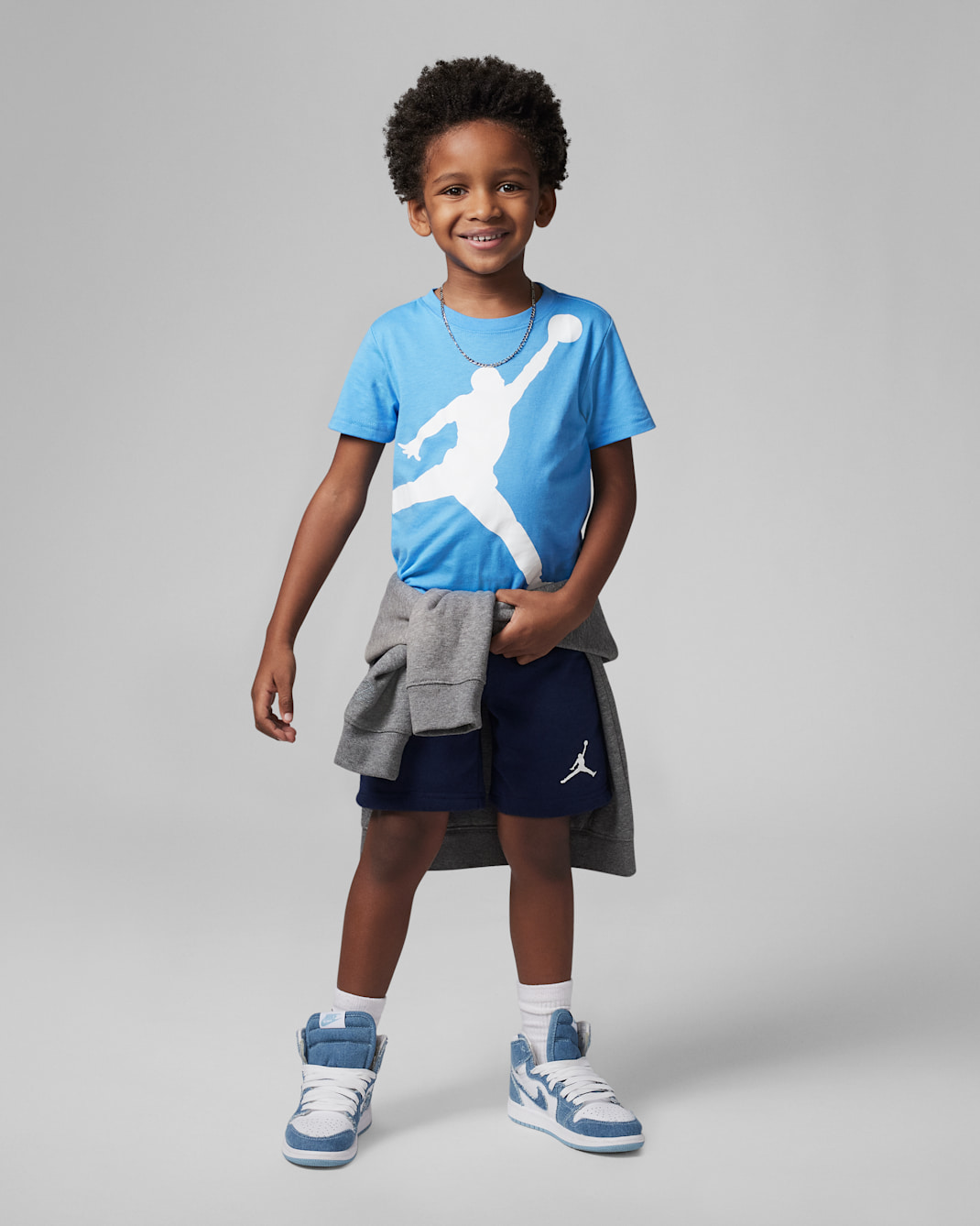 Conjunto de 2 piezas de shorts Jumpman para niños talla pequeña Jordan - Azul marino medianoche