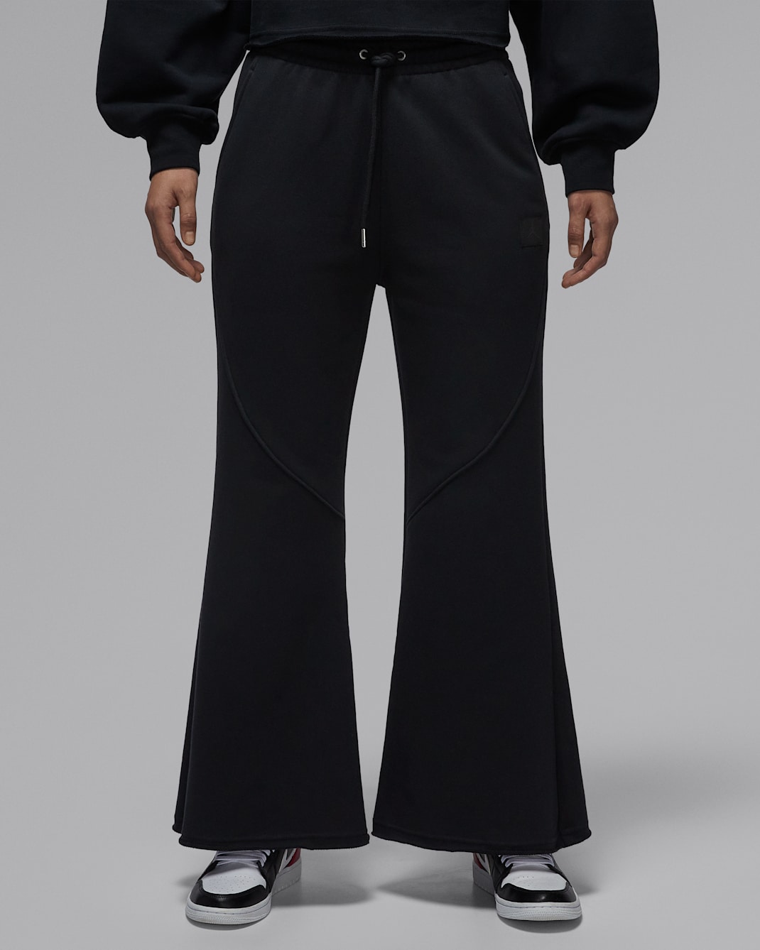 Jordan Flight Fleece Women's Flared Pants - Black/Dark Smoke Grey