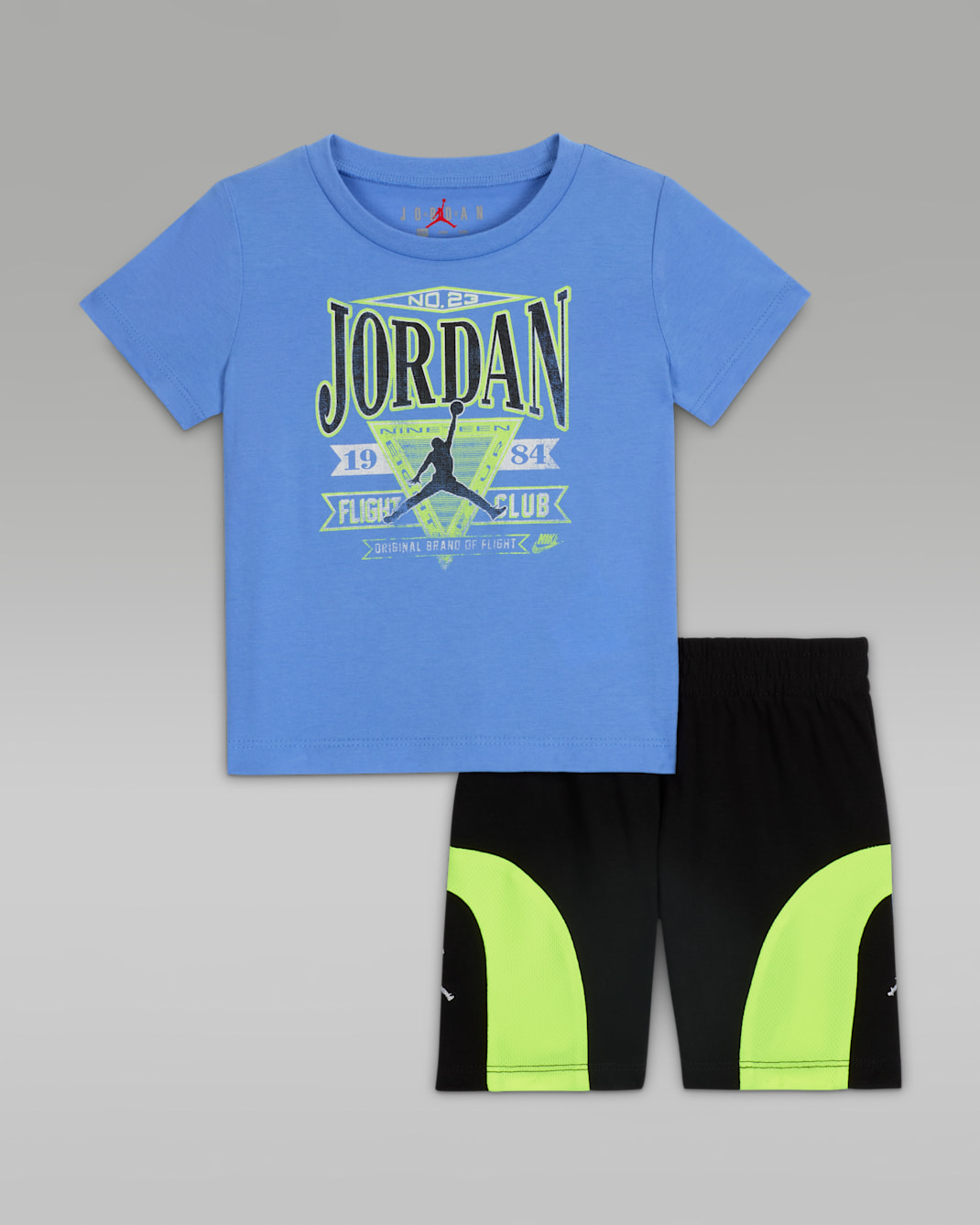 ジョーダン ベビー フライト クラブ エラ ツーピース フレンチテリー ショートパンツ セットアップ - ブラック