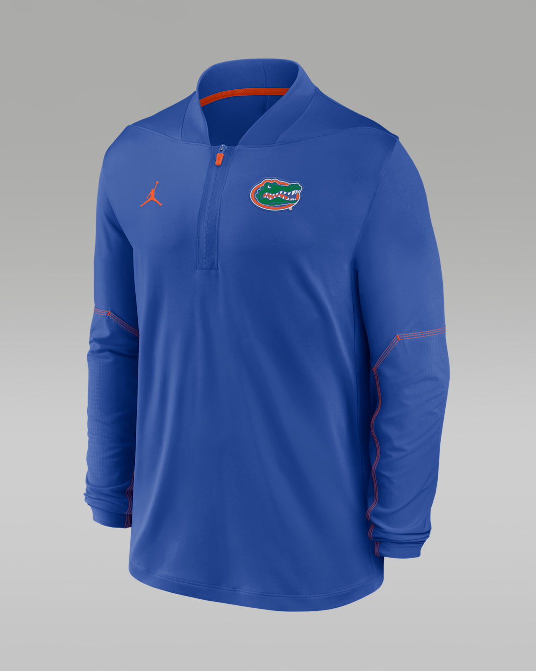 Florida Sideline Men's Jordan Brand Dri-FIT College 1/2-Zip Top - Game Royal/University Orange