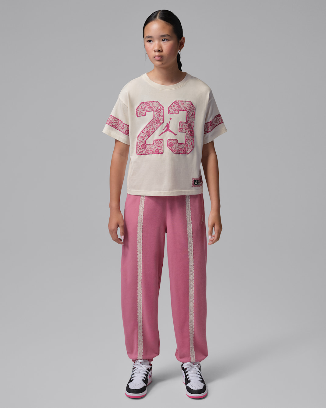 Jordan Big Kids' Floral Lace T-Shirt