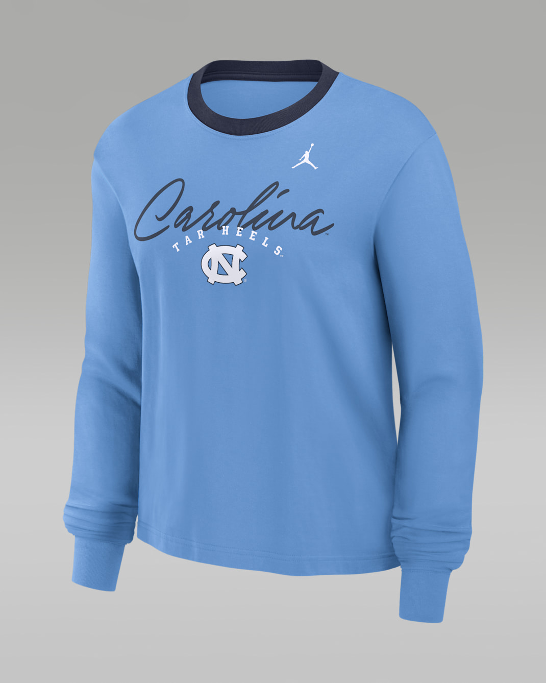 North Carolina Legacy Women's Jordan Brand College Long-Sleeve T-Shirt - Light Blue/Navy