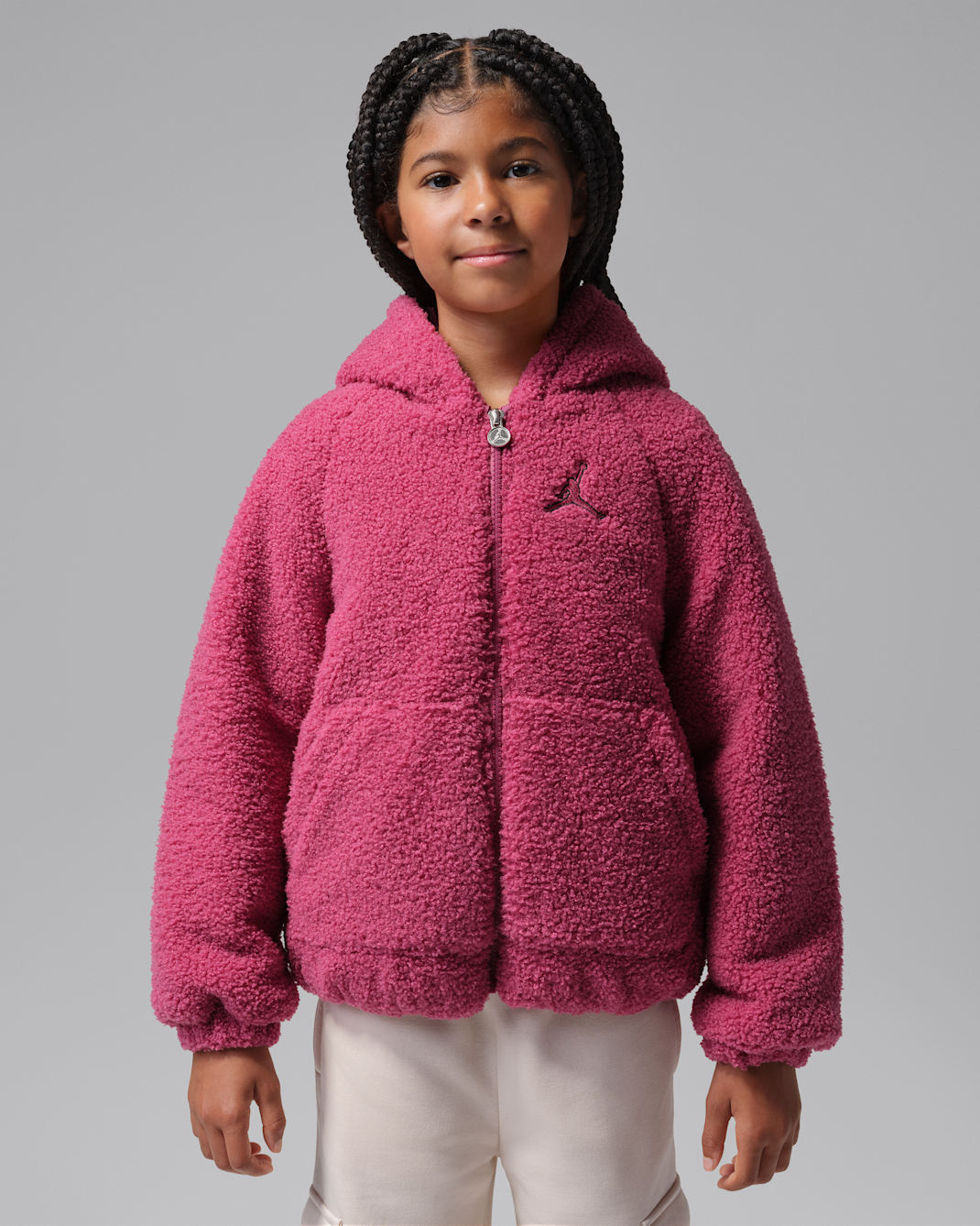 Jordan Big Kids' High-Pile Jacket - Sweet Beet