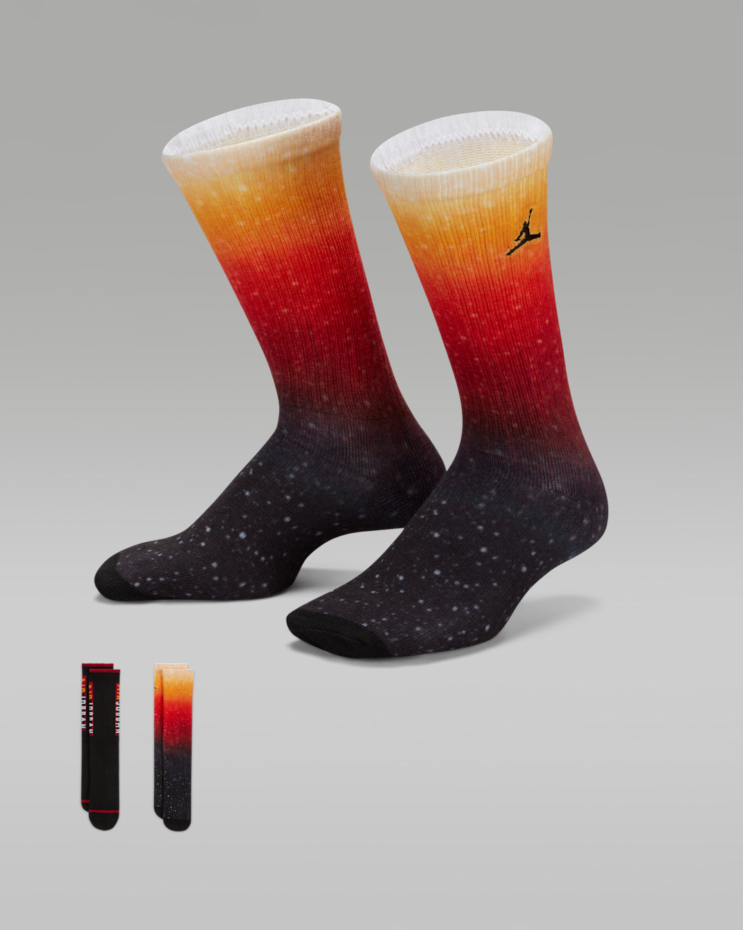 Jordan Big Kids' Paprika Crew Socks (2 Pairs) - Black