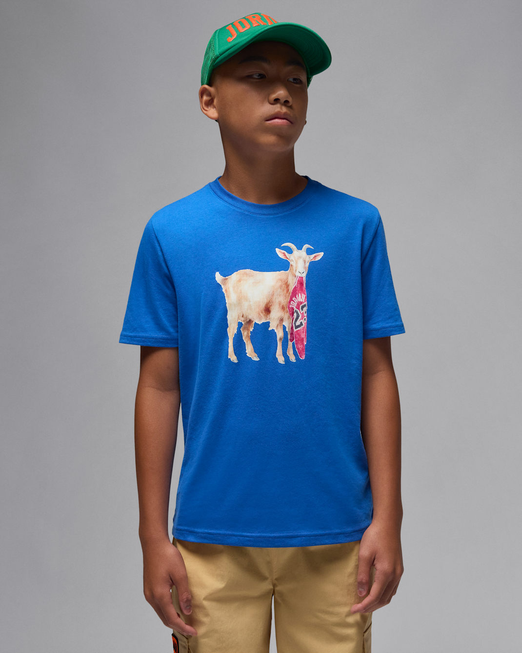 Jordan Older Kids' Flight Goat T-Shirt - Sport Blue