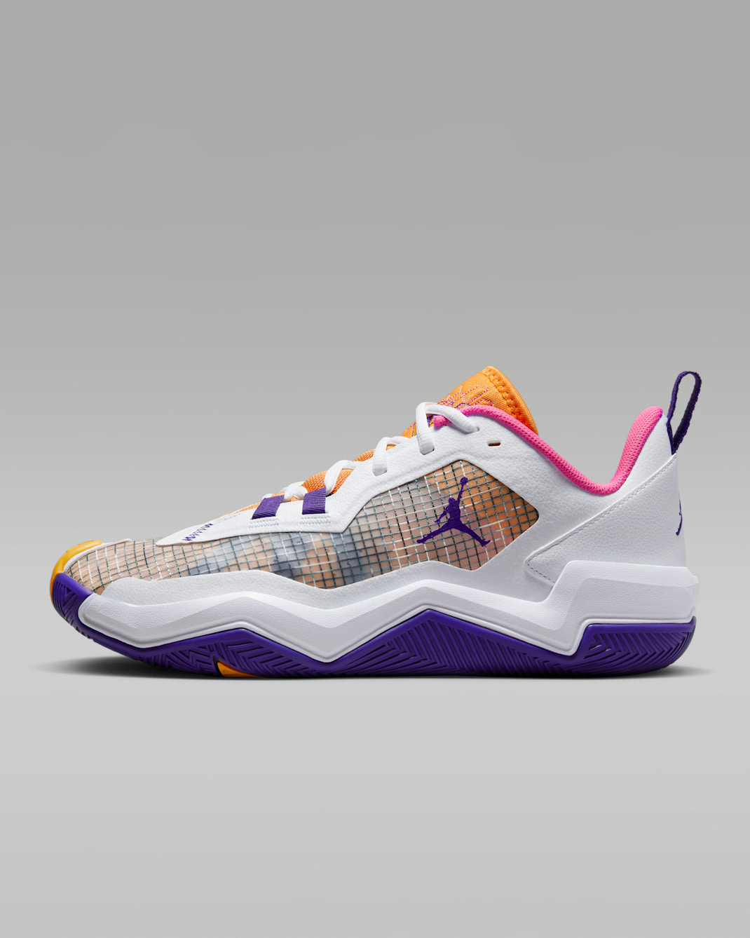 Jordan One Take 4 PF Men's Shoes - White/Canyon Gold/Pinksicle/Court Purple