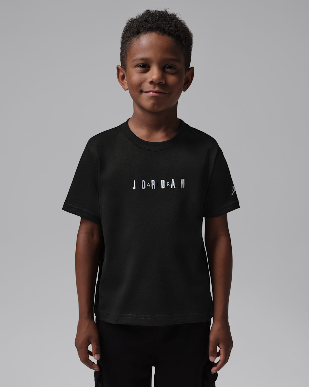 Jordan Little Kids' Embroidered T-Shirt - Black