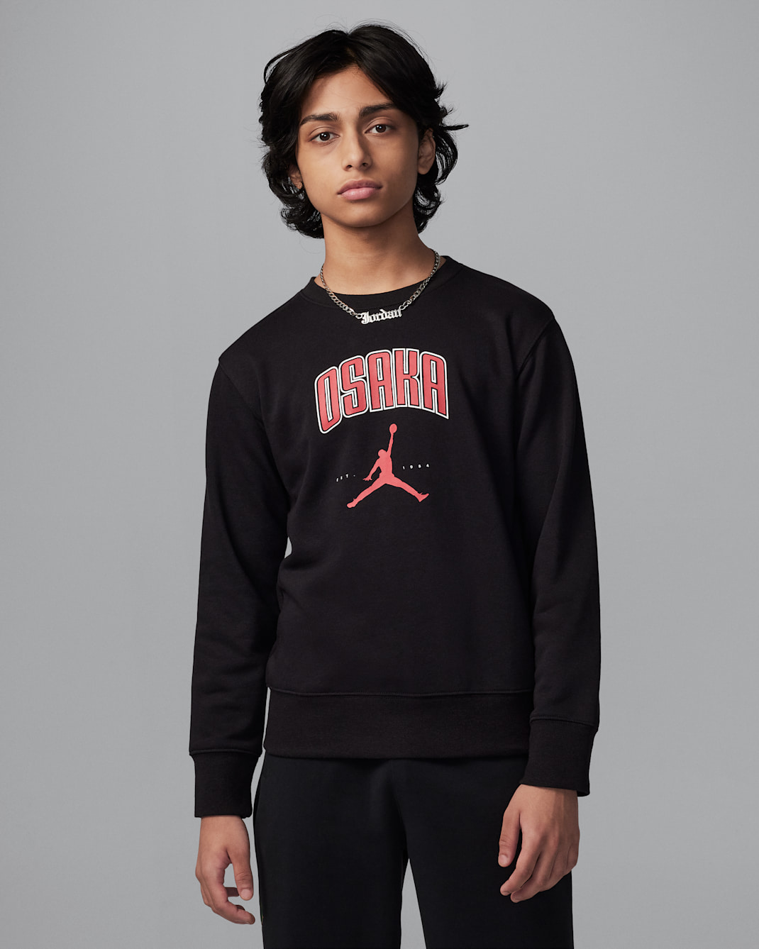 Jordan Big Kids' Osaka City Crew - Black
