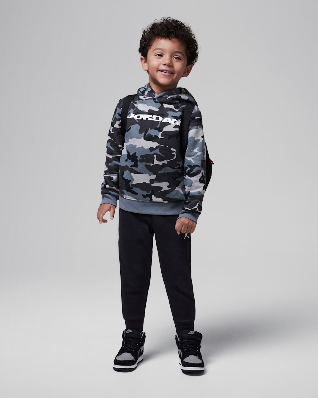 ジョーダン MVP ベビー ツーピース カモ フリース プルオーバー パーカー セットアップ - ブラック