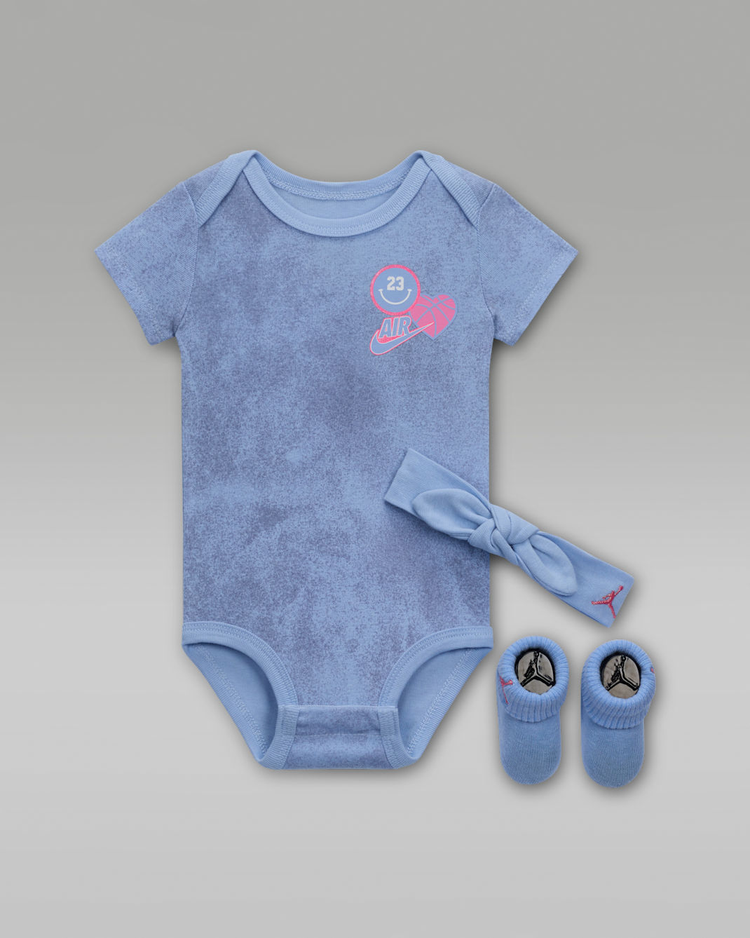 Caja de conjunto de 3 piezas Blue Jeans and Bling para bebé (de 0 a 9 meses) Jordan - Cobalto felicidad