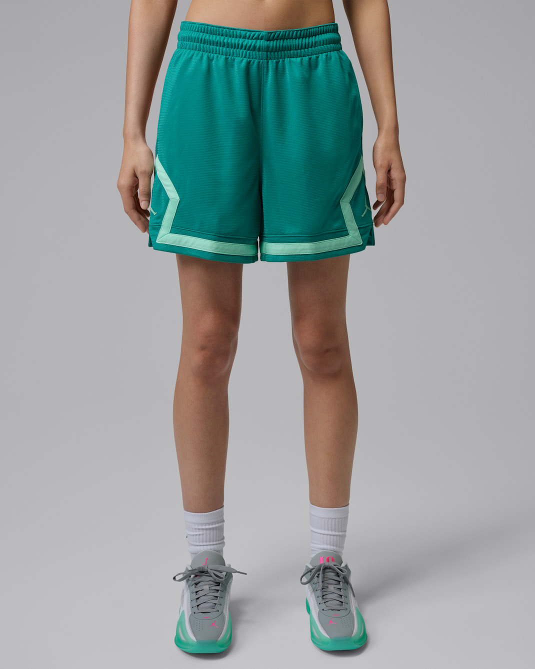 Jordan Sport Women's 4" Diamond Shorts - Neptune Green/Neptune Green/Green Glow/Green Glow