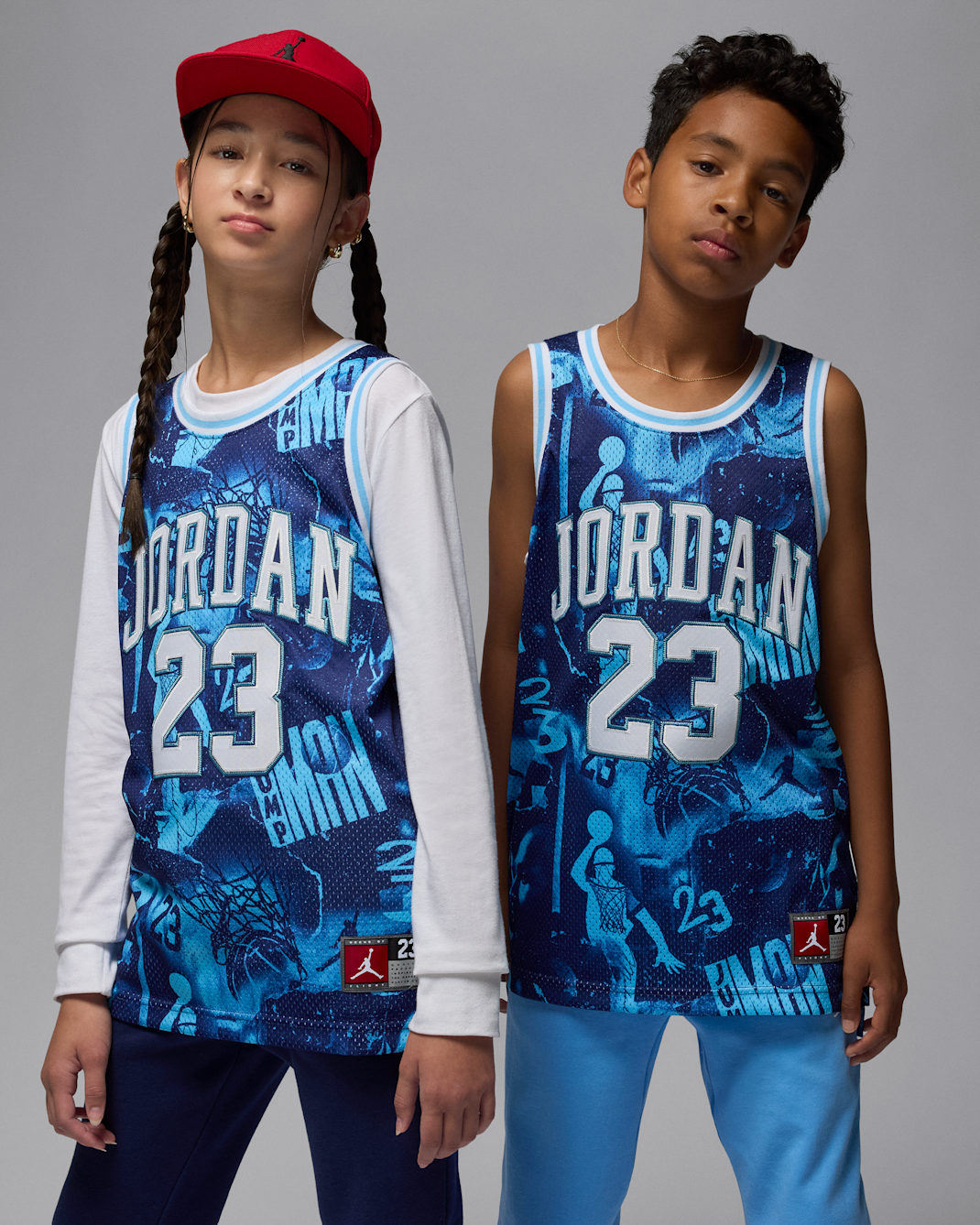 Jordan23 Big Kids' Printed Jersey - Blue Void