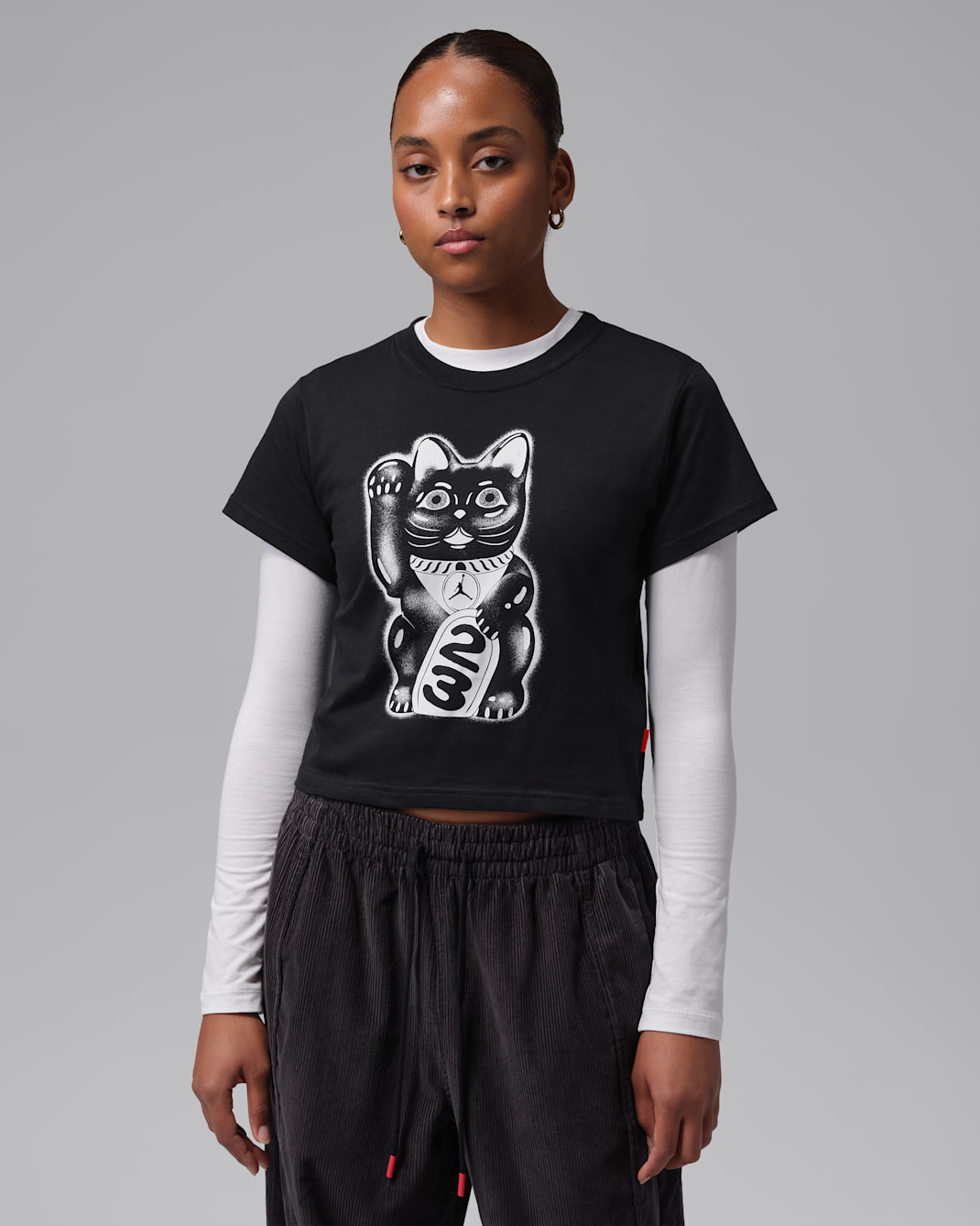 T-shirt à motif Jordan pour femme - Noir