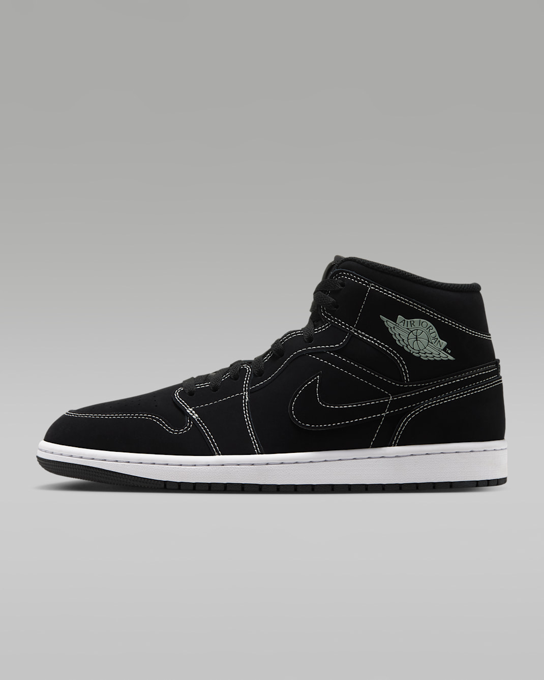 Air Jordan 1 Mid Herrenschuh - Schwarz/Schwarz/Pistachio Frost