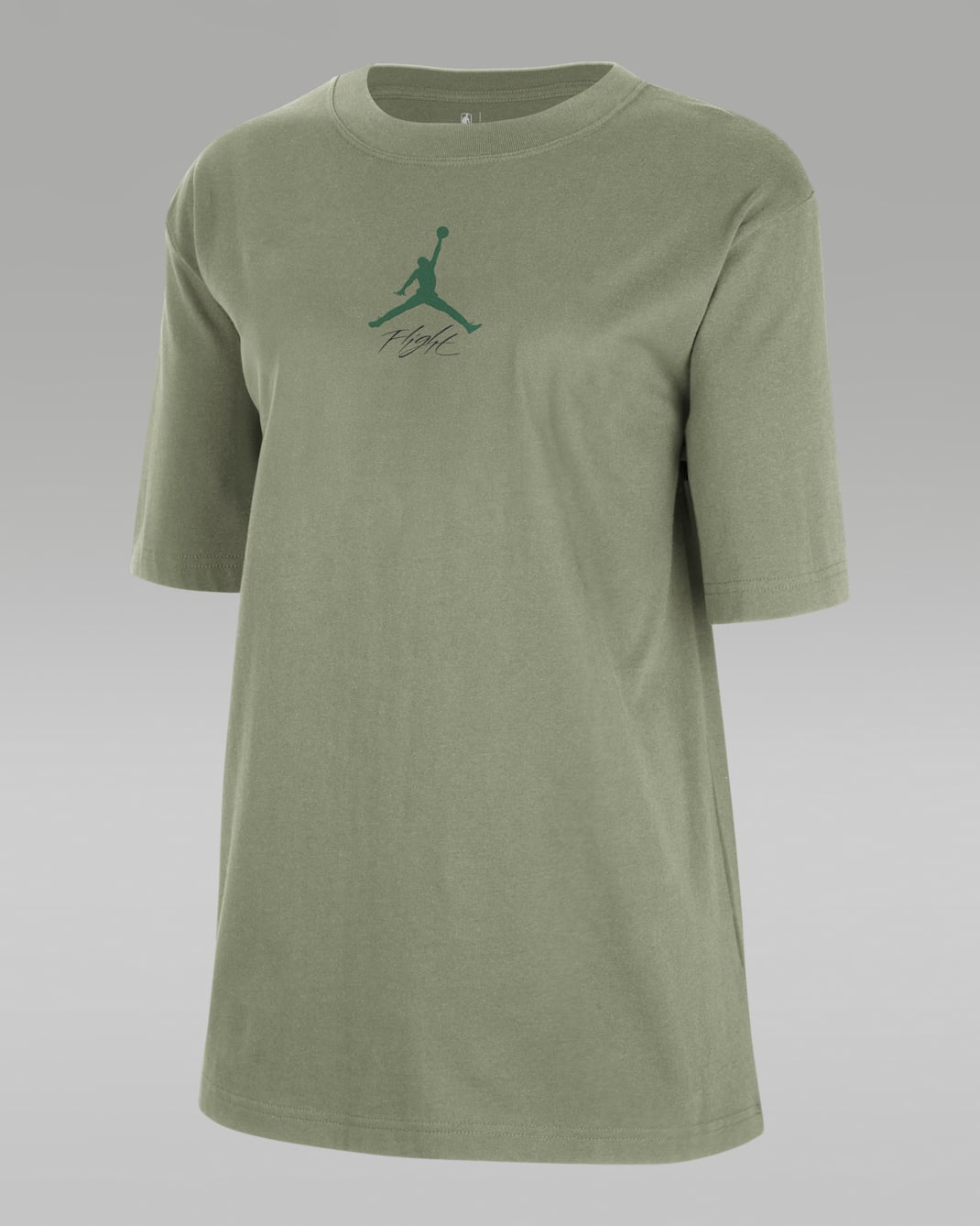 Boston Celtics Courtside Statement Edition Women's Jordan NBA T-Shirt - Oil Green