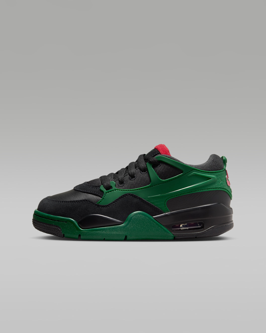 Air Jordan 4 RM Genç Çocuk Ayakkabısı - Siyah/Gorge Green/Varsity Red