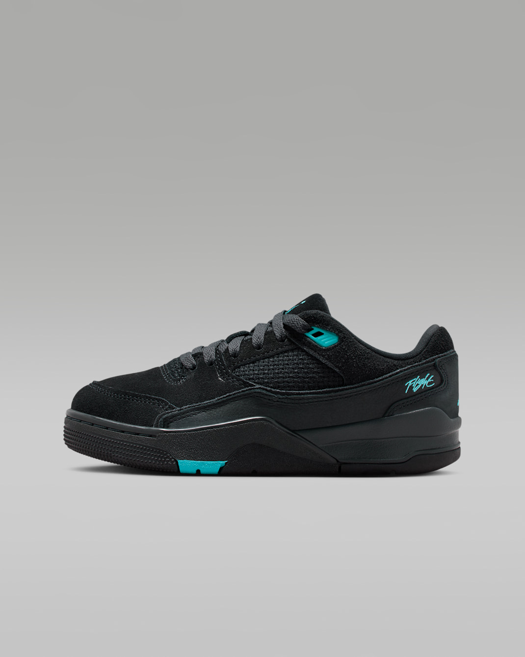 Jordan Flight Court Big Kids' Shoes - Black/Anthracite/Gamma Blue