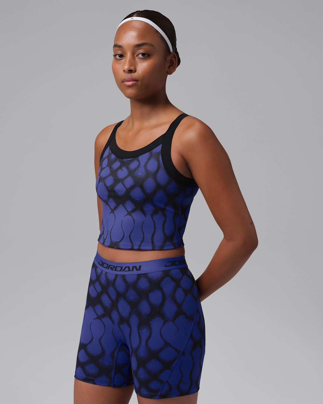 Jordan Sport Dri-FIT kort singlet til dame - Light Concord/Svart