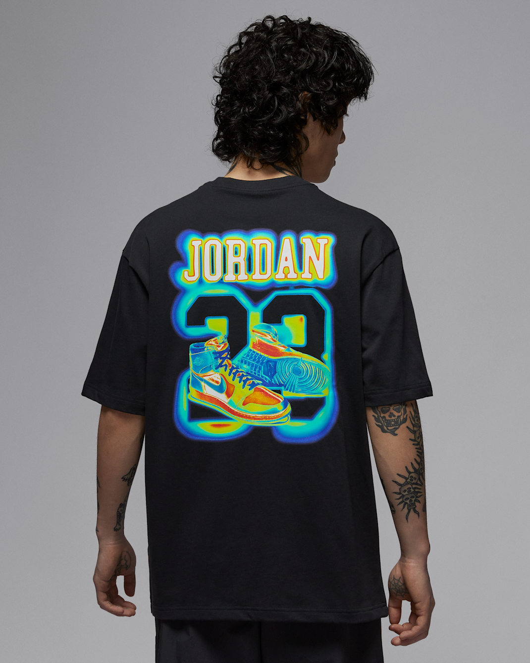 조던 브랜드 남성 티셔츠 - 블랙