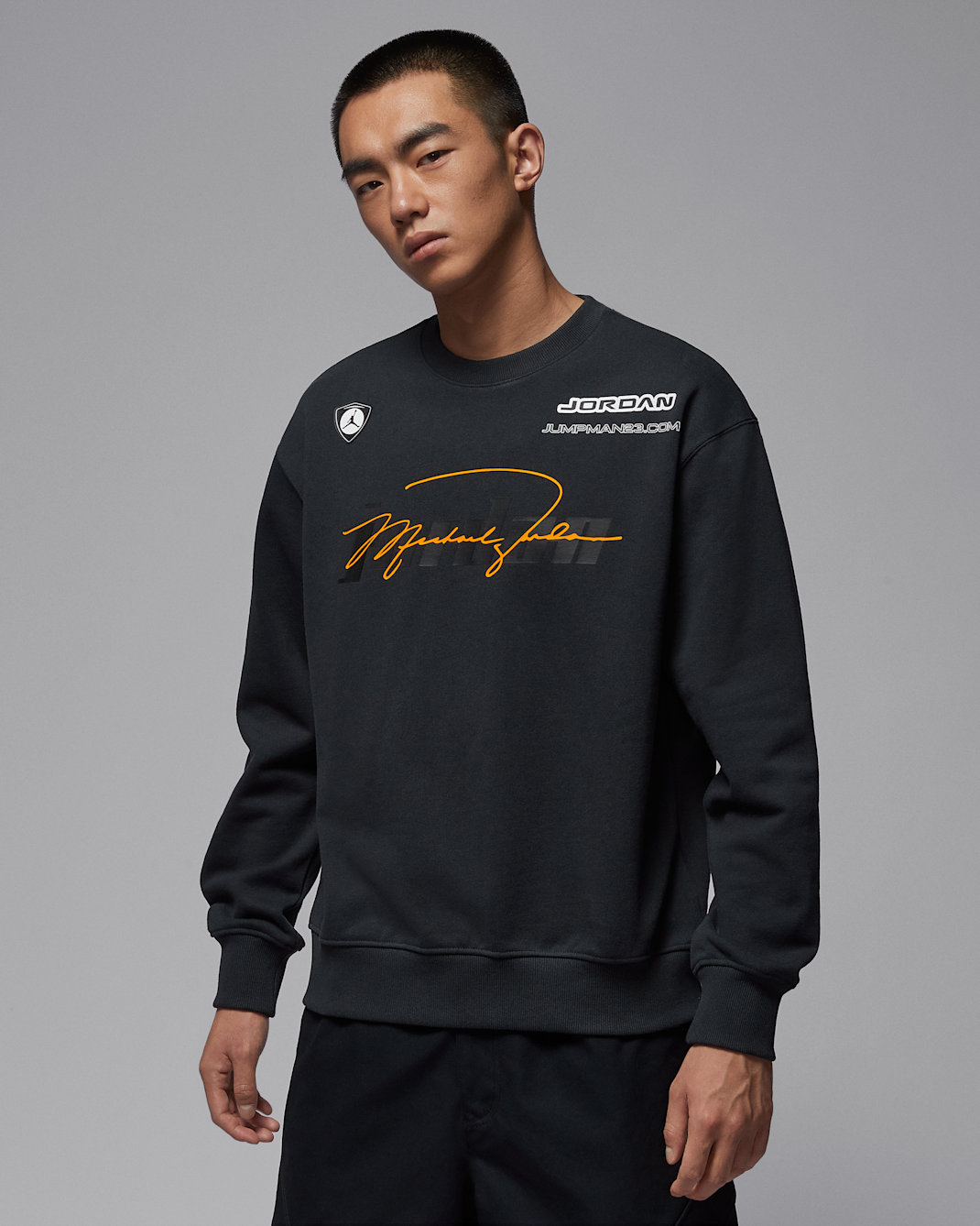 ジョーダン メンズ フリース クルーネック トレーナー - オフノワール