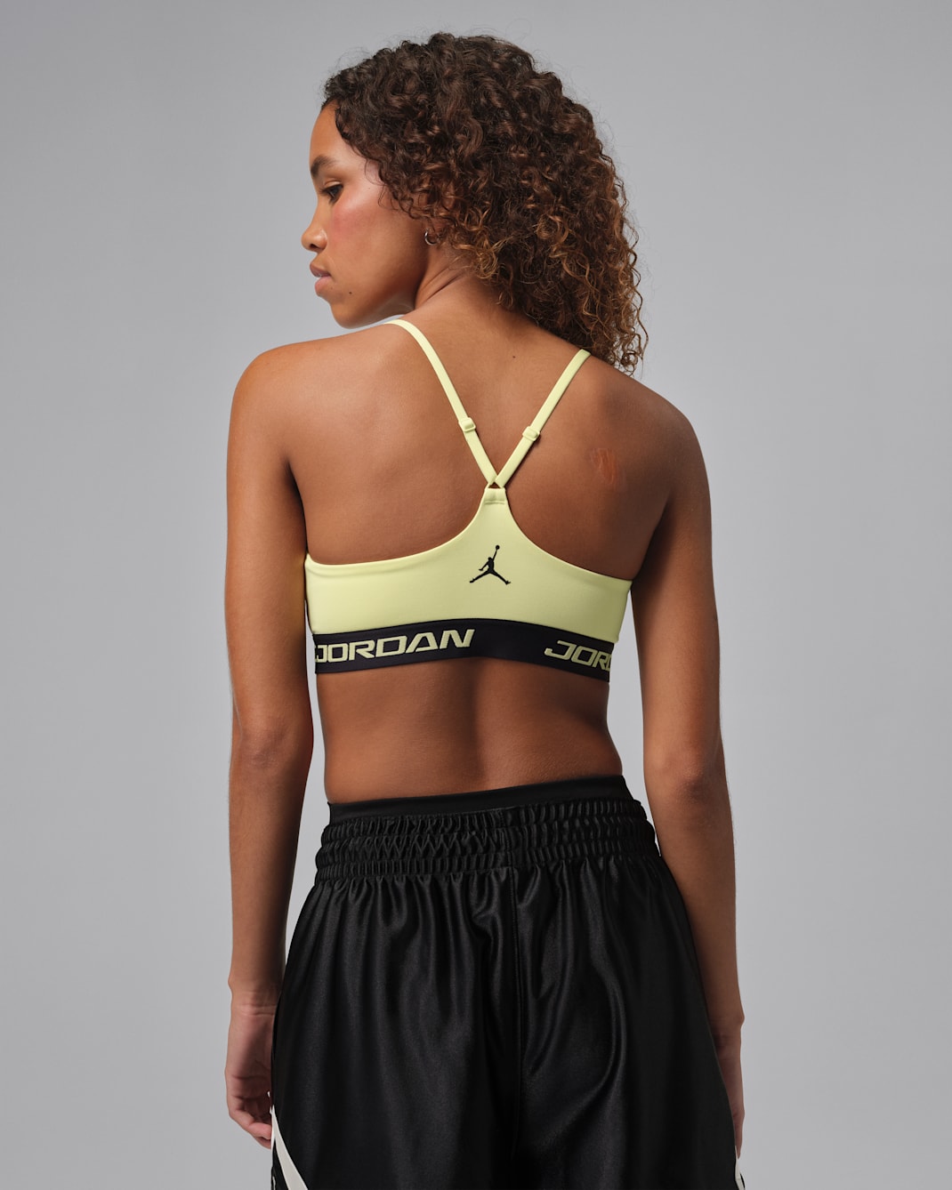 Jordan Sport Essentials Women's Padded Adjustable Sports Bra - Luminous Green/Black/Luminous Green/Black