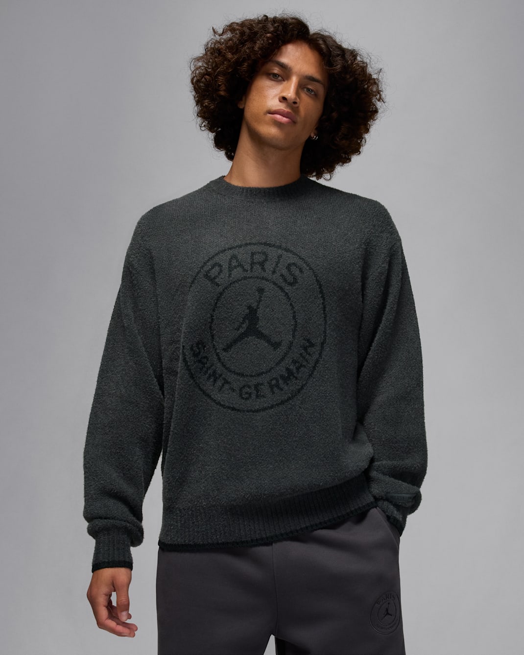 Suéter tejido Knit para hombre Paris Saint-Germain - Antracita/Negro