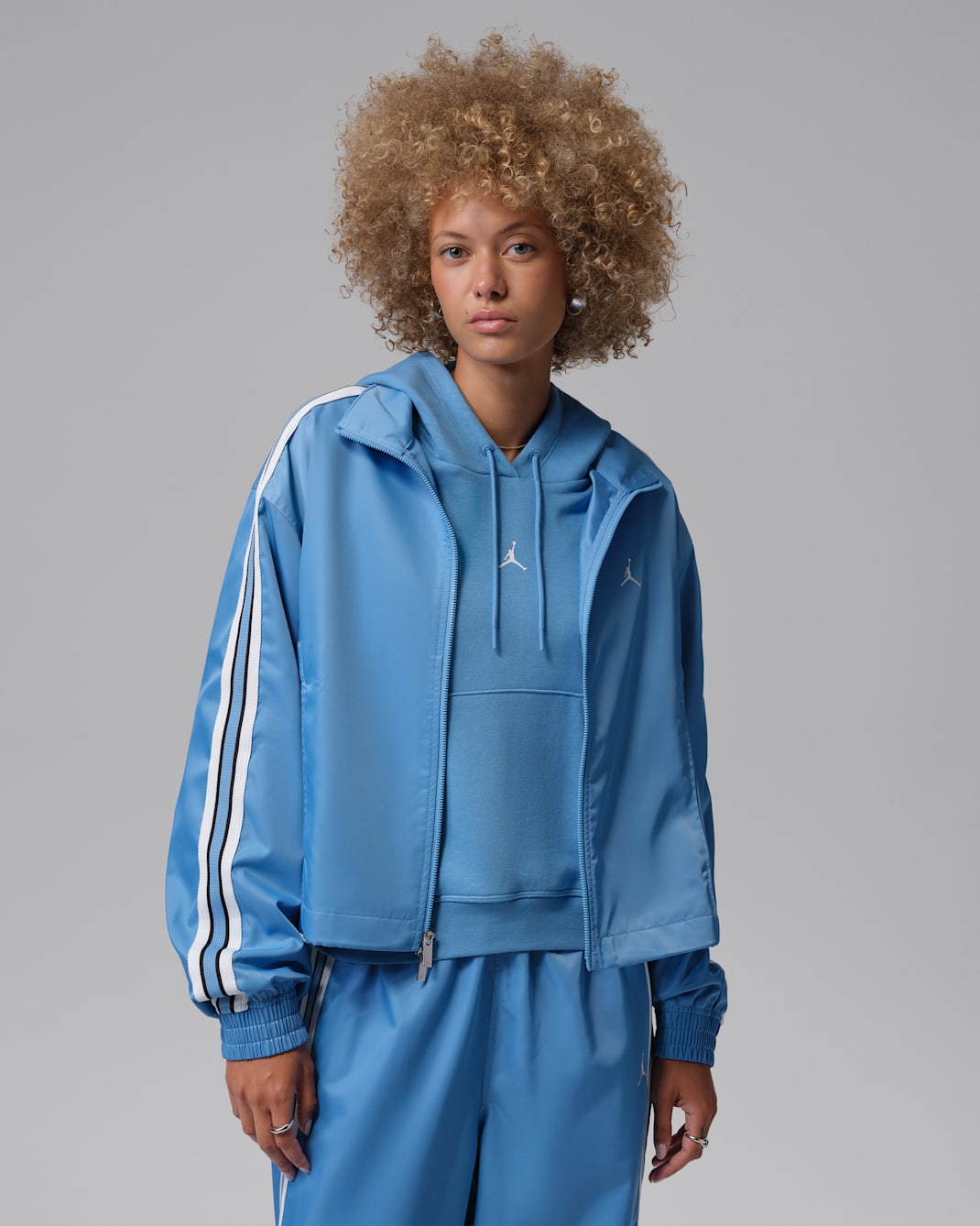 Jordan Brooklyn Women's Tracksuit Jacket - Blue Beyond