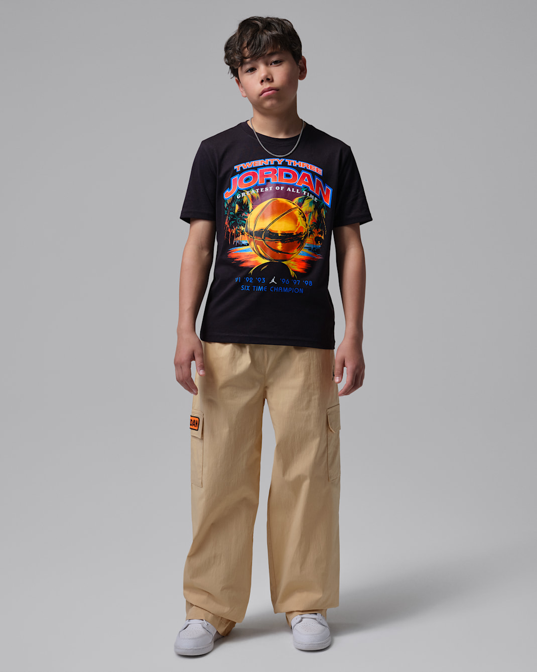 Jordan Big Kids' Venice Beach Hoops T-Shirt