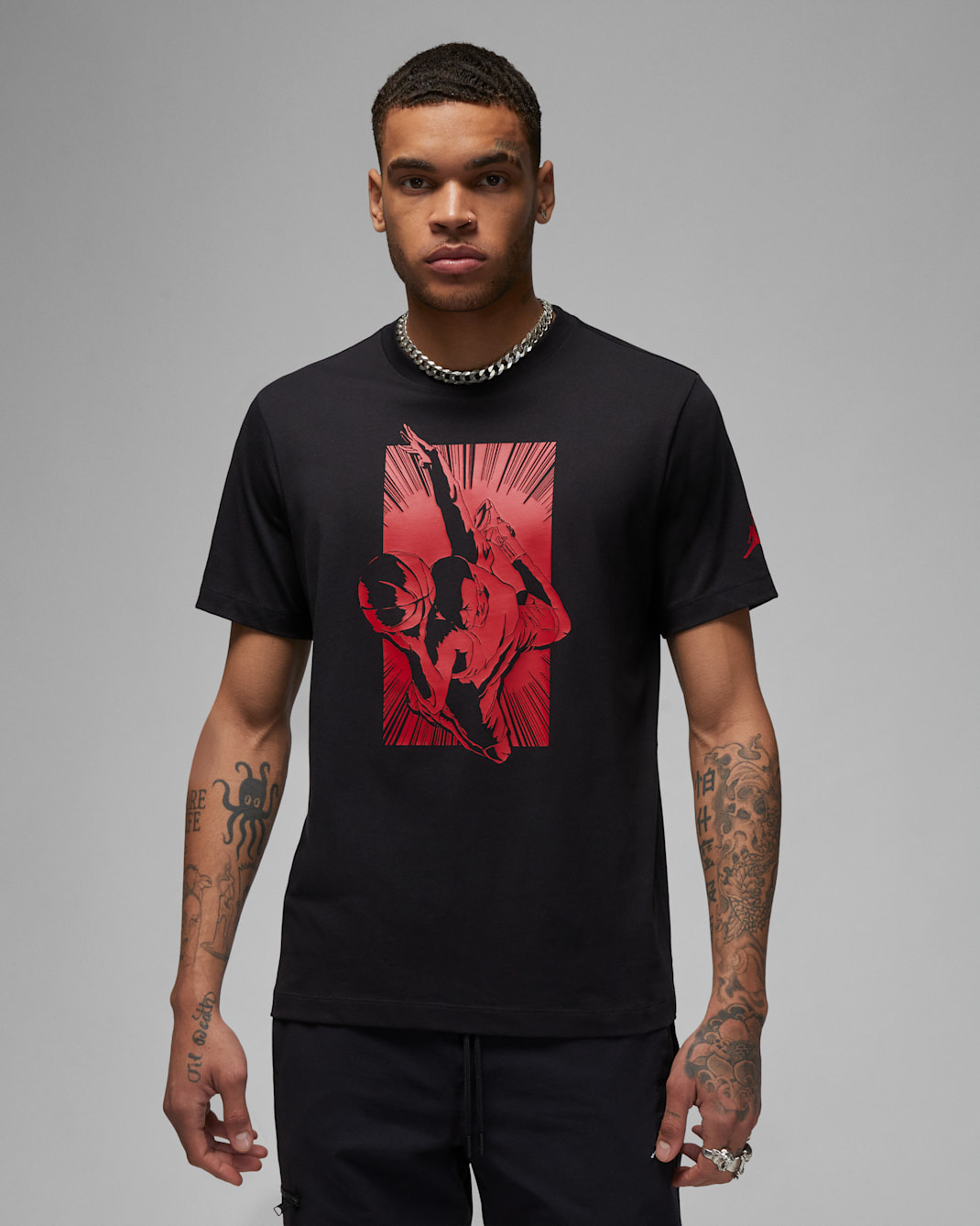 Jordan Brand Men's T-Shirt - Black/Gym Red/Gym Red
