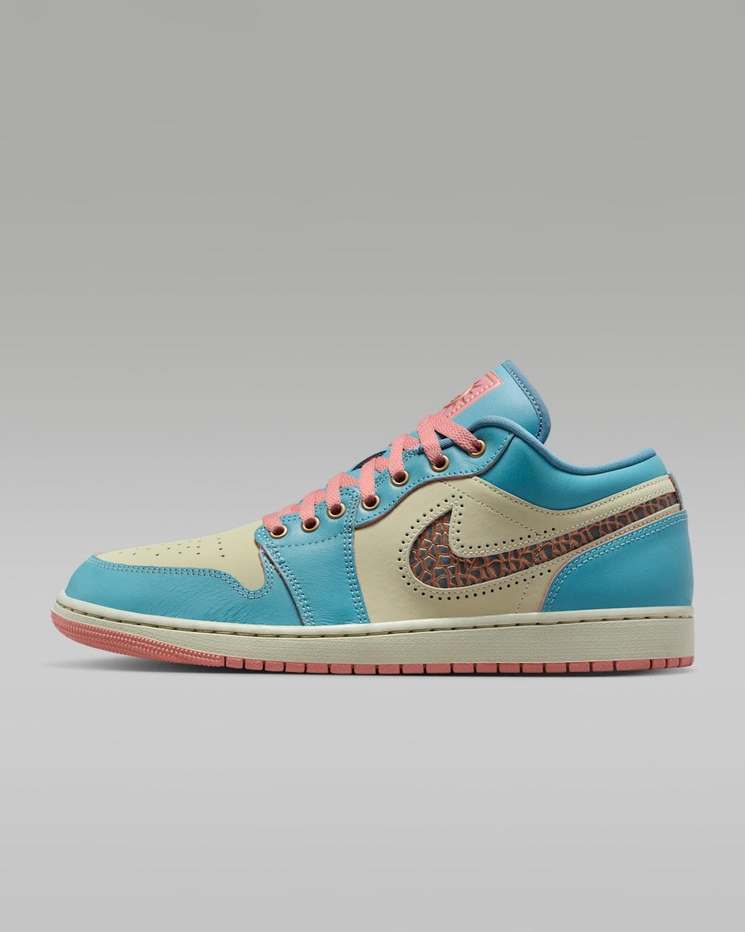 Air Jordan 1 Low SE Men's Shoes - Denim Turquoise/Red Stardust/Light Stone/Smoky Blue