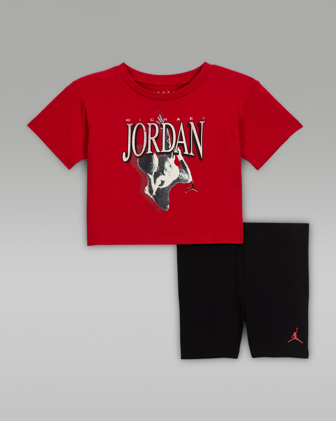 Jordan Retro 1984 2-teiliges Bike Shorts Set für Kleinkinder (12–24 M) - Schwarz