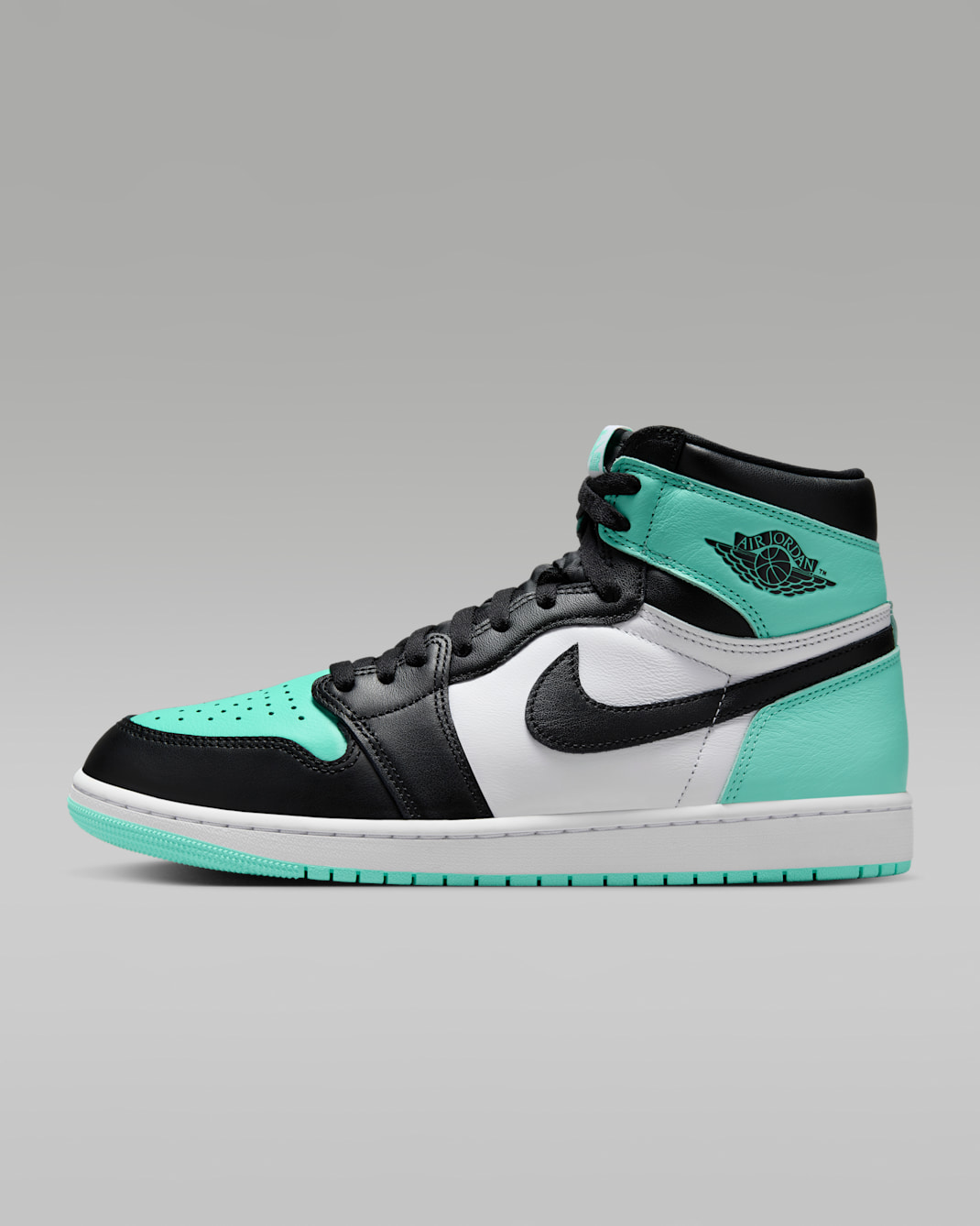 Air Jordan 1 Retro High OG Men's Shoes - White/Green Glow/Black
