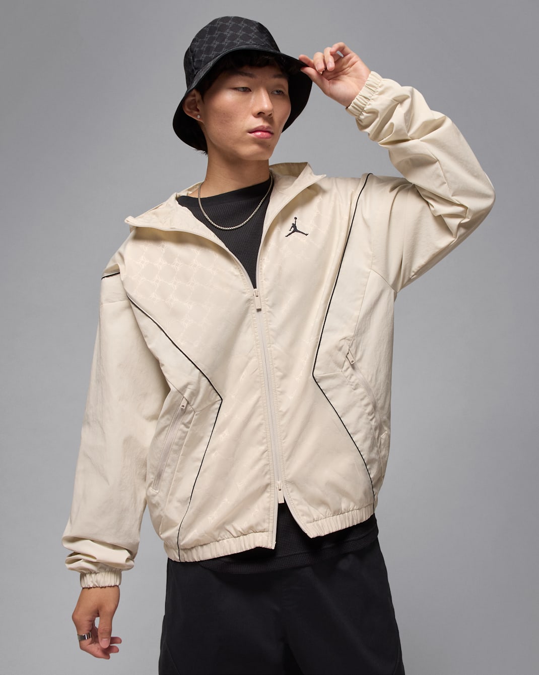 เสื้อแจ็คเก็ตมีฮู้ด Draft ผู้ชาย Jordan Brooklyn - Light Orewood Brown/ดำ