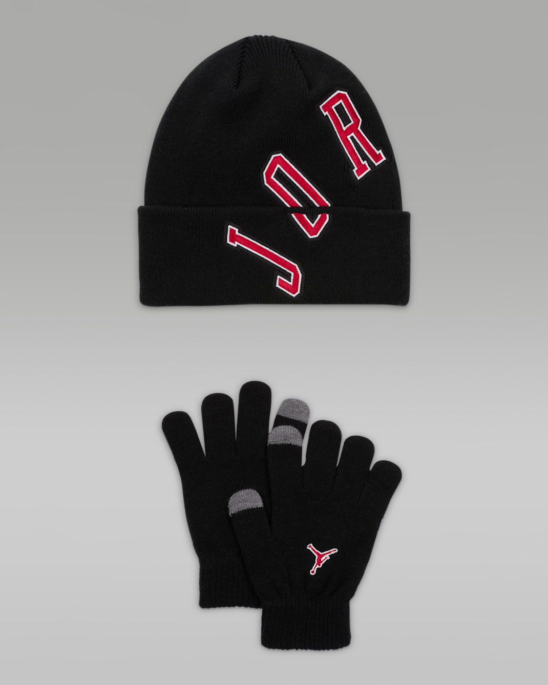 Conjunto de gorro Varsity de dos piezas para niño talla grande Jordan - Negro