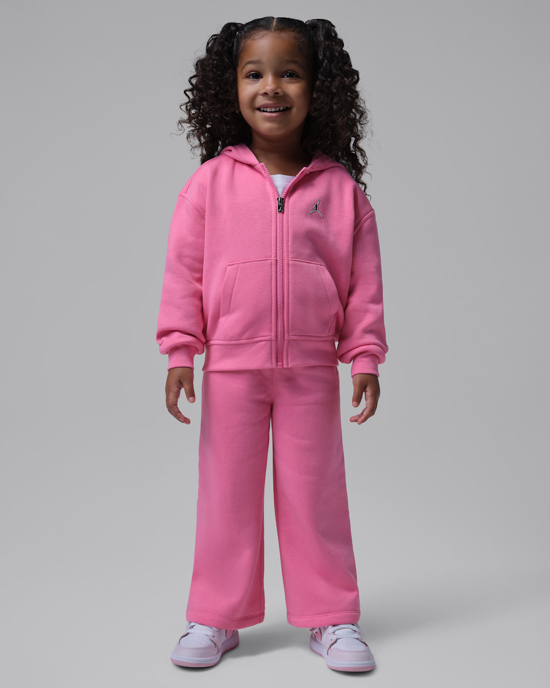 Jordan Brooklyn Fleece 2-teiliges Kapuzenjacken-Set (Kleinkinder) - Gym Pink